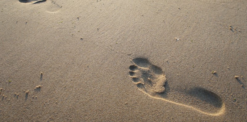 Met de voeten in het zand…